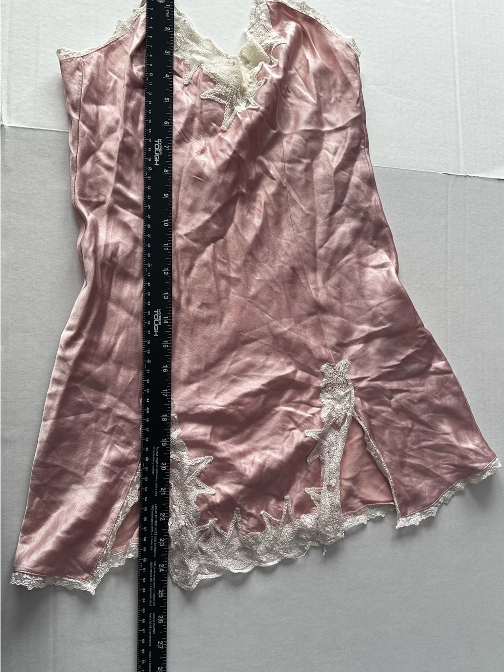 Vintage Victoria’s Secret Gold Label 100% Silk Slip Dress Pink Lace S - Picture 6 of 7